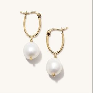 Mejuri Organic Pearl Hoops